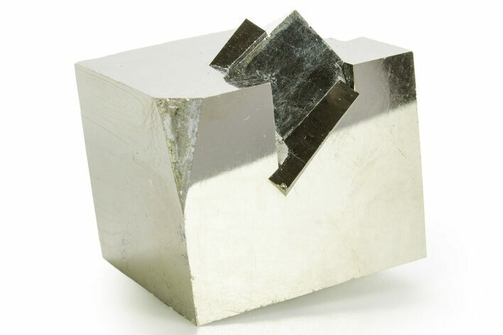 Shiny, Natural Pyrite Cube Cluster - Navajun, Spain #361926